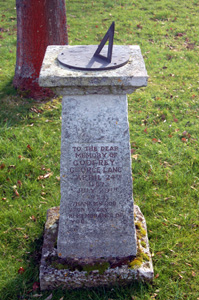 The sundial and remains of the 1827 font March 2010
